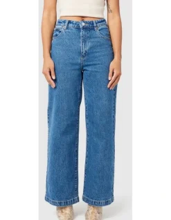 Abrand Jeans 94 High And Wide Petite Eva Organic Jeans in Blue