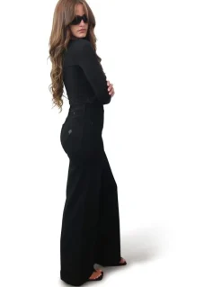 ABrand Jeans 94 High & Wide Petite Nellie in Black