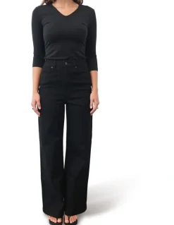 ABrand Jeans 94 High & Wide Petite Nellie in Black