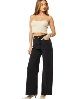 Abrand Jeans 94 High & Wide Petite Sophie in Black