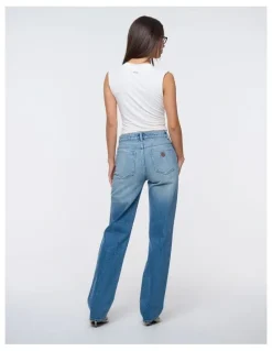ABrand Jeans 95 Mid Straight Celeste
