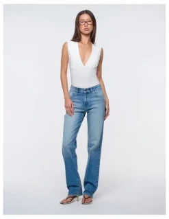 ABrand Jeans 95 Mid Straight Celeste