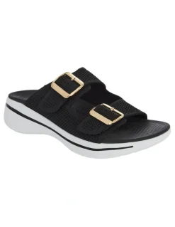 Active Flex Adena Sandals in Black Weave