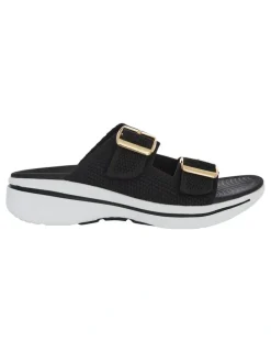 Active Flex Adena Sandals in Black Weave