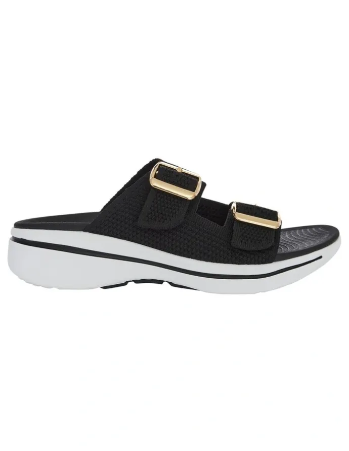 Active Flex Adena Sandals in Black Weave