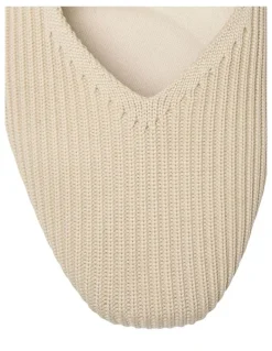 Active Flex Jazz Flat Ballet in Beige Knit