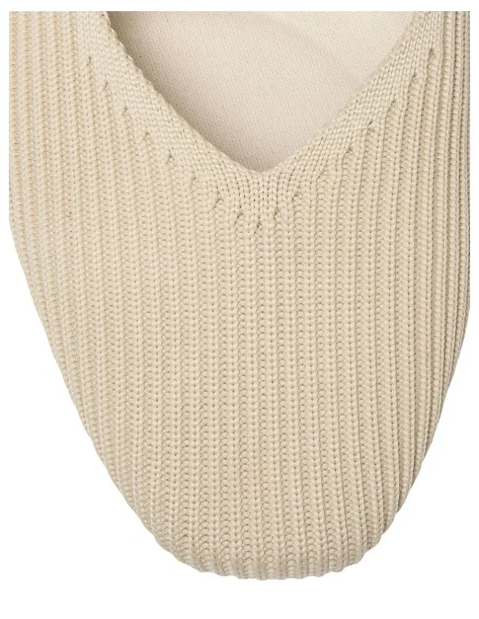 Active Flex Jazz Flat Ballet in Beige Knit