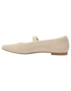 Active Flex Jazz Flat Ballet in Beige Knit