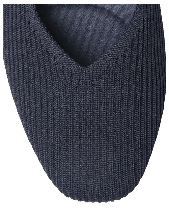 Active Flex Jazz Flat Ballet in Navy Knit