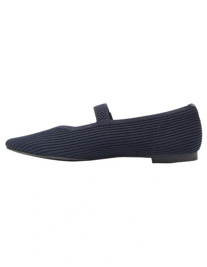 Active Flex Jazz Flat Ballet in Navy Knit