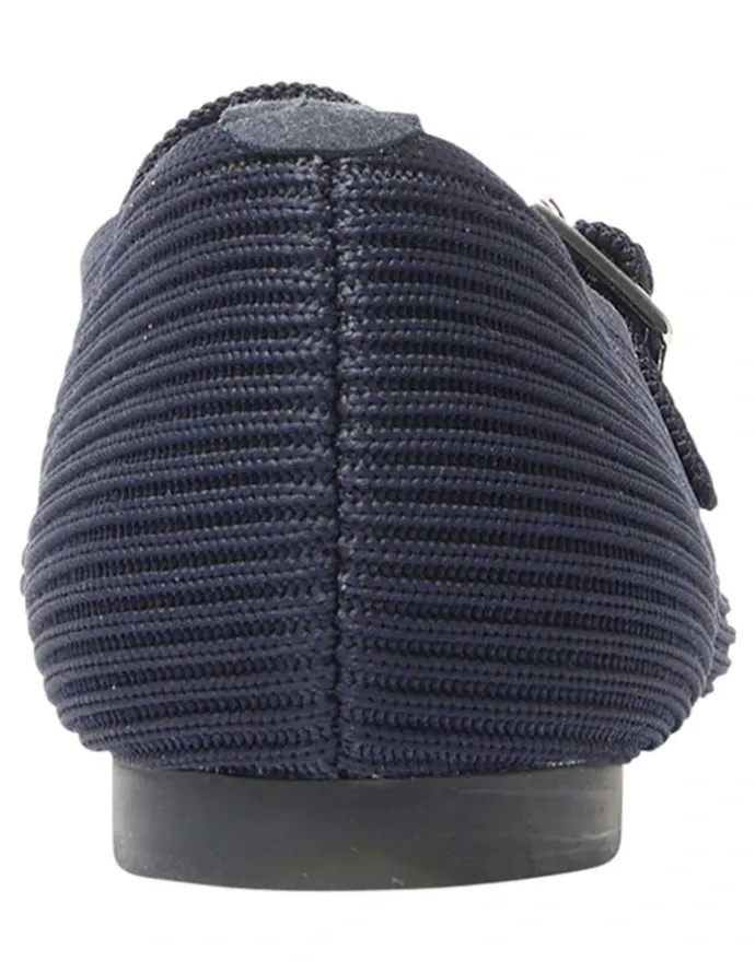 Active Flex Jazz Flat Ballet in Navy Knit