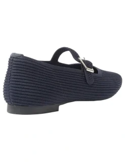 Active Flex Jazz Flat Ballet in Navy Knit