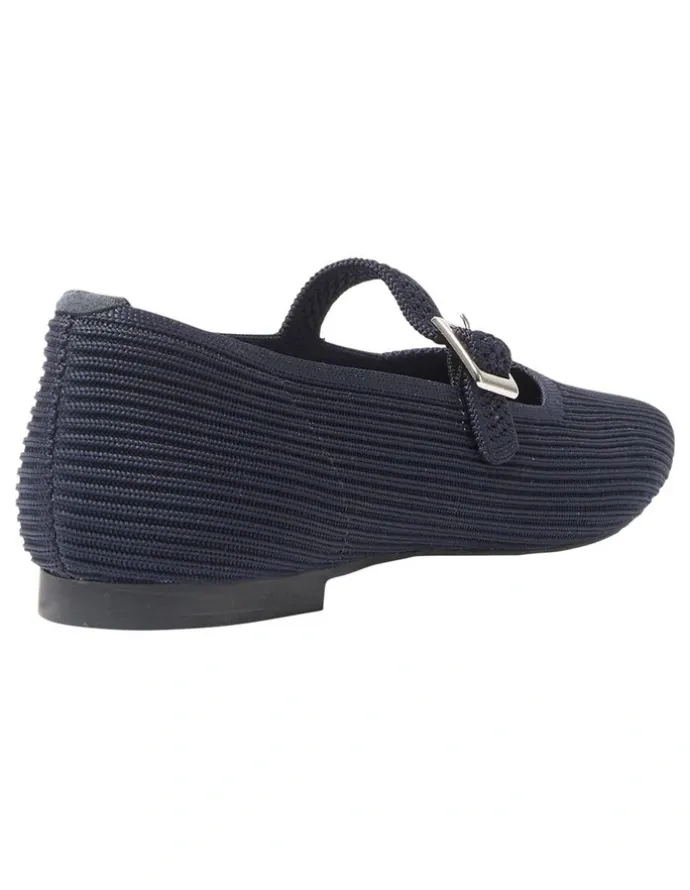 Active Flex Jazz Flat Ballet in Navy Knit