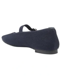 Active Flex Jazz Flat Ballet in Navy Knit