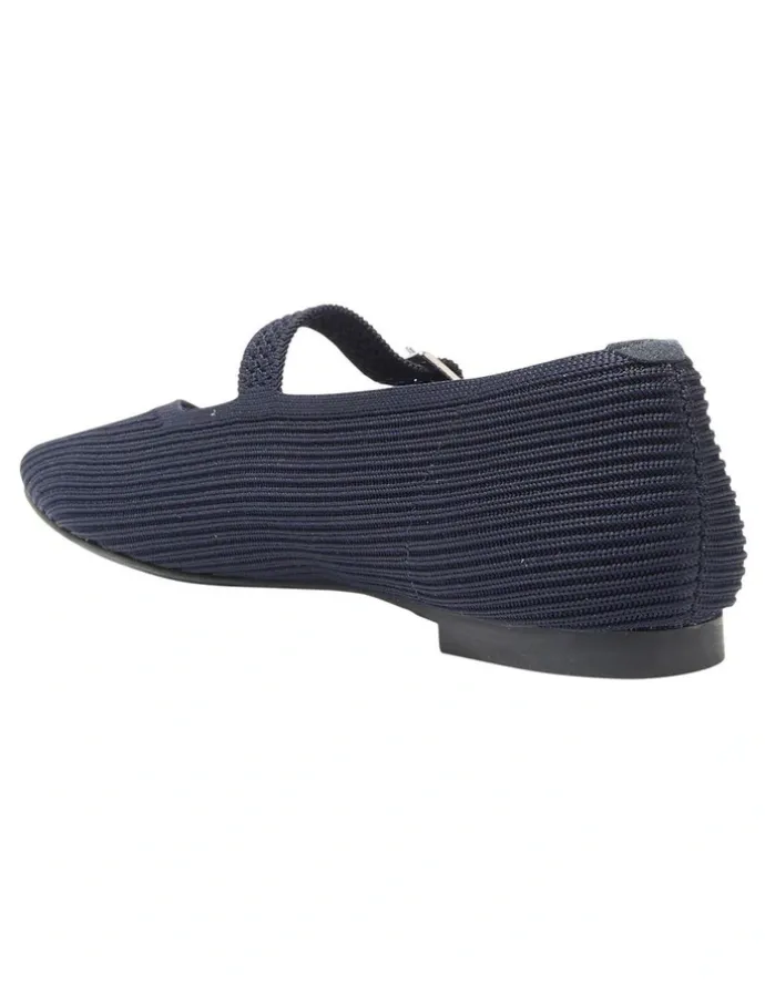 Active Flex Jazz Flat Ballet in Navy Knit