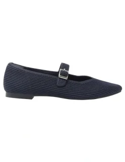 Active Flex Jazz Flat Ballet in Navy Knit