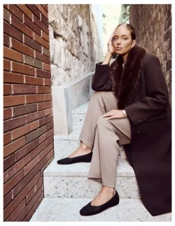 Active Flex Jiffy Flat Shoes in Black Knit