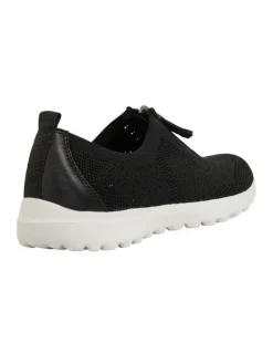 Active Flex Oberon Black Stretch Sneakers