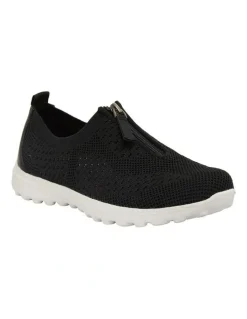 Active Flex Oberon Black Stretch Sneakers