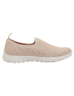 Active Flex Parlour Blush Diamante Sneakers