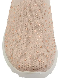 Active Flex Parlour Blush Diamante Sneakers