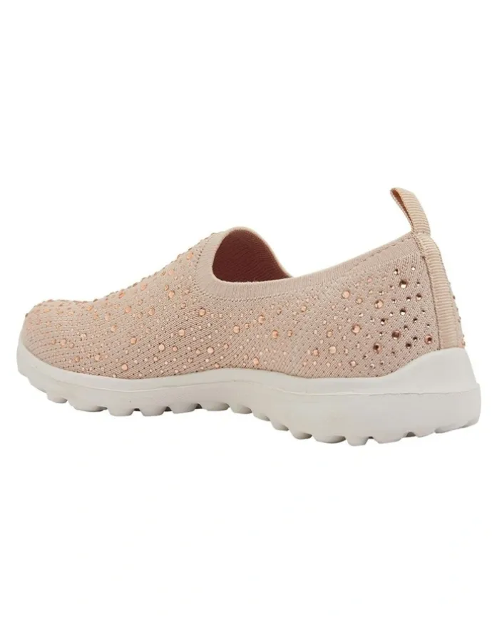 Active Flex Parlour Blush Diamante Sneakers