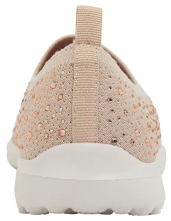 Active Flex Parlour Blush Diamante Sneakers