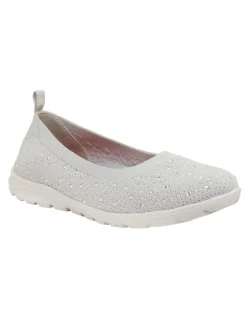 Active Flex Patrice Light Grey Diamante Sneakers