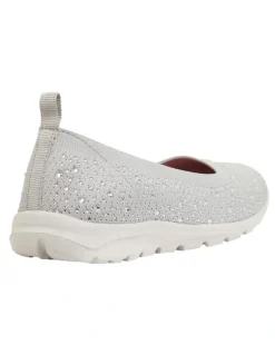 Active Flex Patrice Light Grey Diamante Sneakers