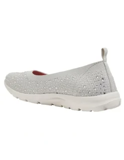 Active Flex Patrice Light Grey Diamante Sneakers
