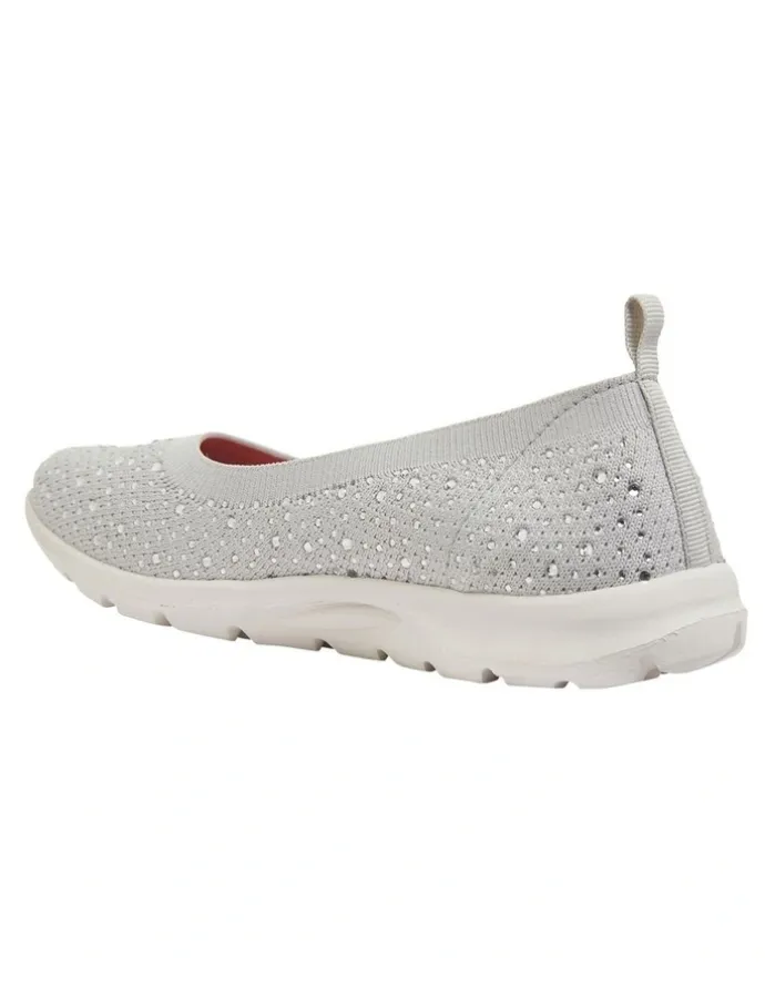 Active Flex Patrice Light Grey Diamante Sneakers