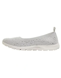 Active Flex Patrice Light Grey Diamante Sneakers