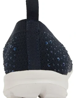 Active Flex Patrice Navy Diamante Sneakers