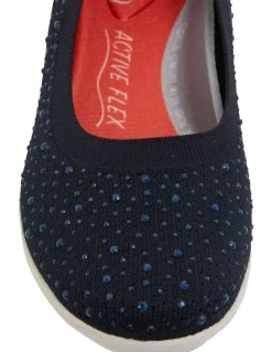 Active Flex Patrice Navy Diamante Sneakers