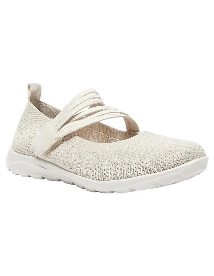 Active Flex Patsy Sneakers in Beige Stretch