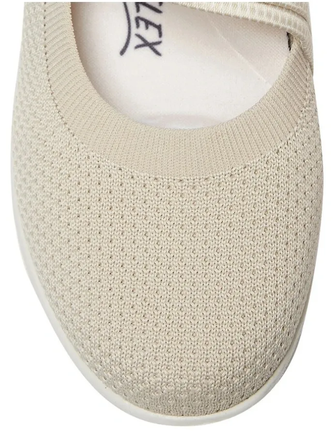 Active Flex Patsy Sneakers in Beige Stretch