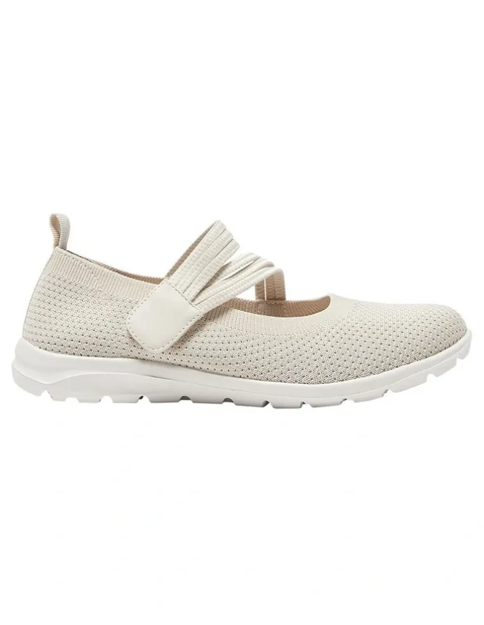 Active Flex Patsy Sneakers in Beige Stretch