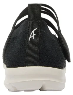 Active Flex Patsy Sneakers in Black Stretch