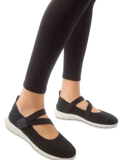 Active Flex Patsy Sneakers in Black Stretch
