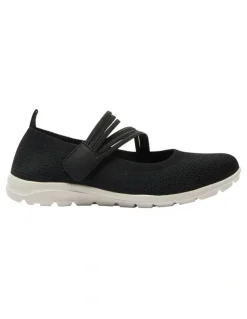 Active Flex Patsy Sneakers in Black Stretch