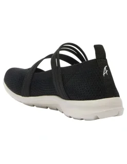 Active Flex Patsy Sneakers in Black Stretch