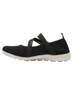 Active Flex Patsy Sneakers in Black Stretch