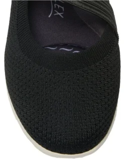 Active Flex Patsy Sneakers in Black Stretch