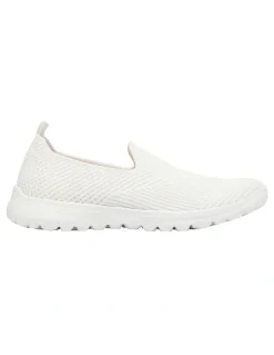 Active Flex Peak Sneakers in White Stretch