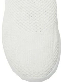 Active Flex Peak Sneakers in White Stretch