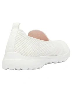 Active Flex Peak Sneakers in White Stretch