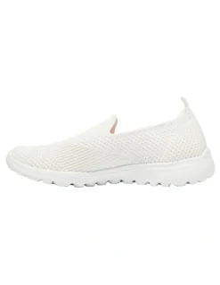 Active Flex Peak Sneakers in White Stretch