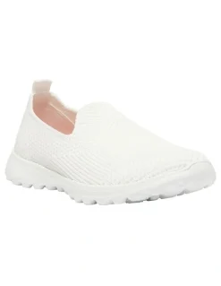 Active Flex Peak Sneakers in White Stretch