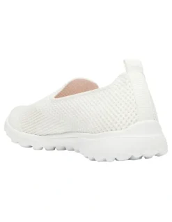 Active Flex Peak Sneakers in White Stretch