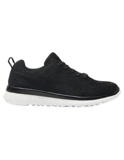 Active Flex Quantum Sneakers in Black Knit